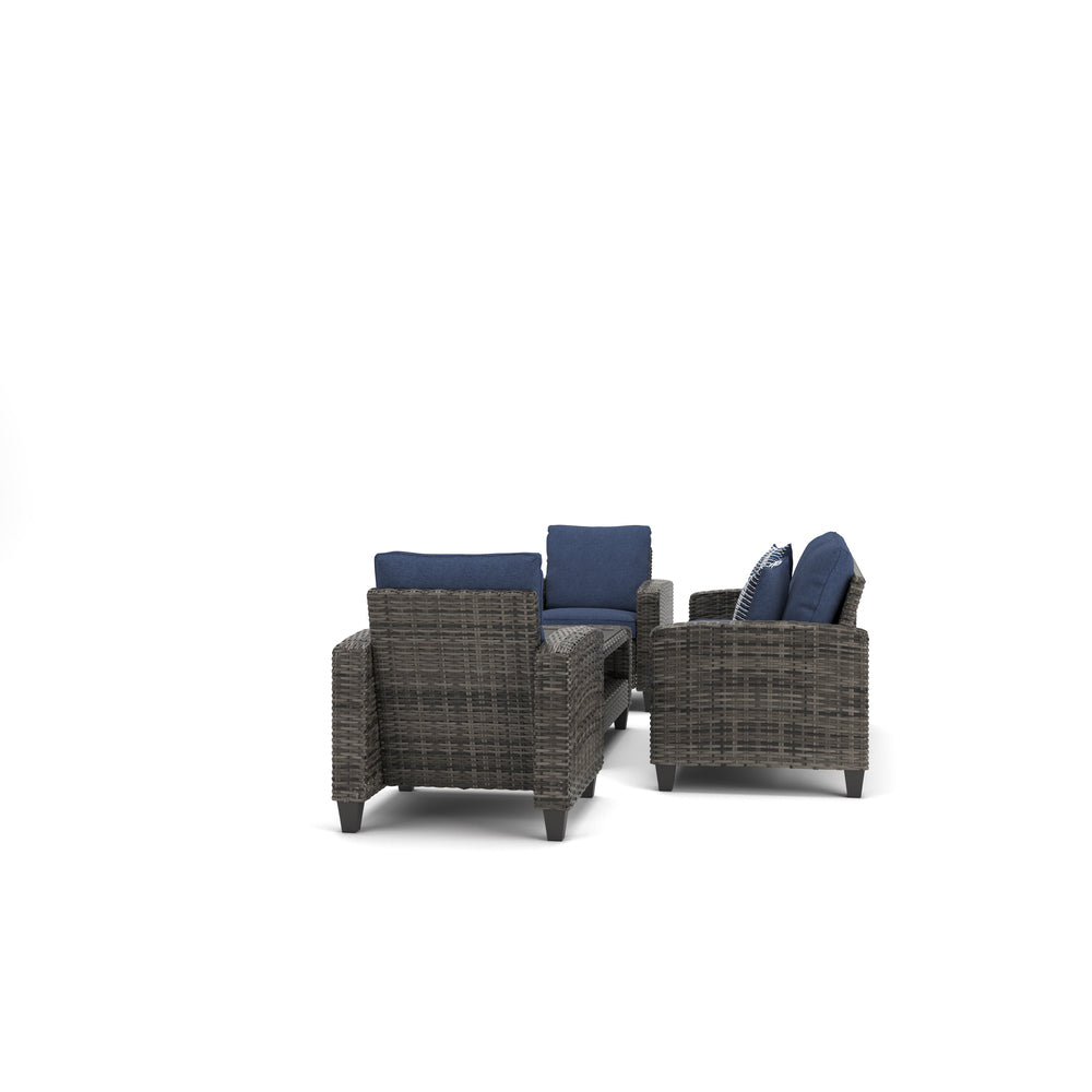 Ashley Cloverbrooke 4-Piece Wicker Patio Set – Outdoor Conversation Seating Furniture