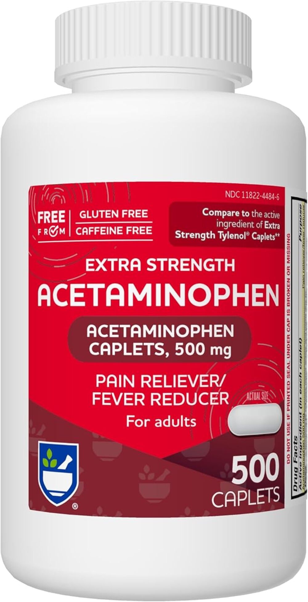 Rite Aid® Extra Strength Acetaminophen 500 mg — 500 Caplets, Fast Pain & Fever Relief 3. More Descriptive: