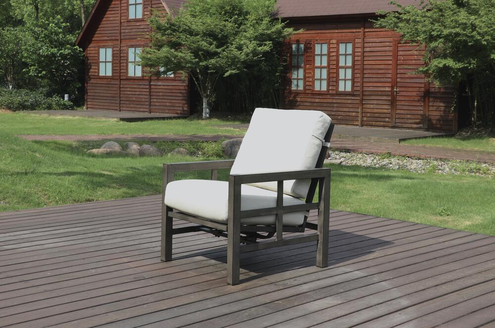 Backyard Creations® Berkley Bay Brown Deep Seating Rocking Patio Chair Set with Beige Cushions - 2 Pack