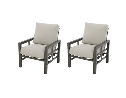 Backyard Creations® Berkley Bay Brown Deep Seating Rocking Patio Chair Set with Beige Cushions - 2 Pack