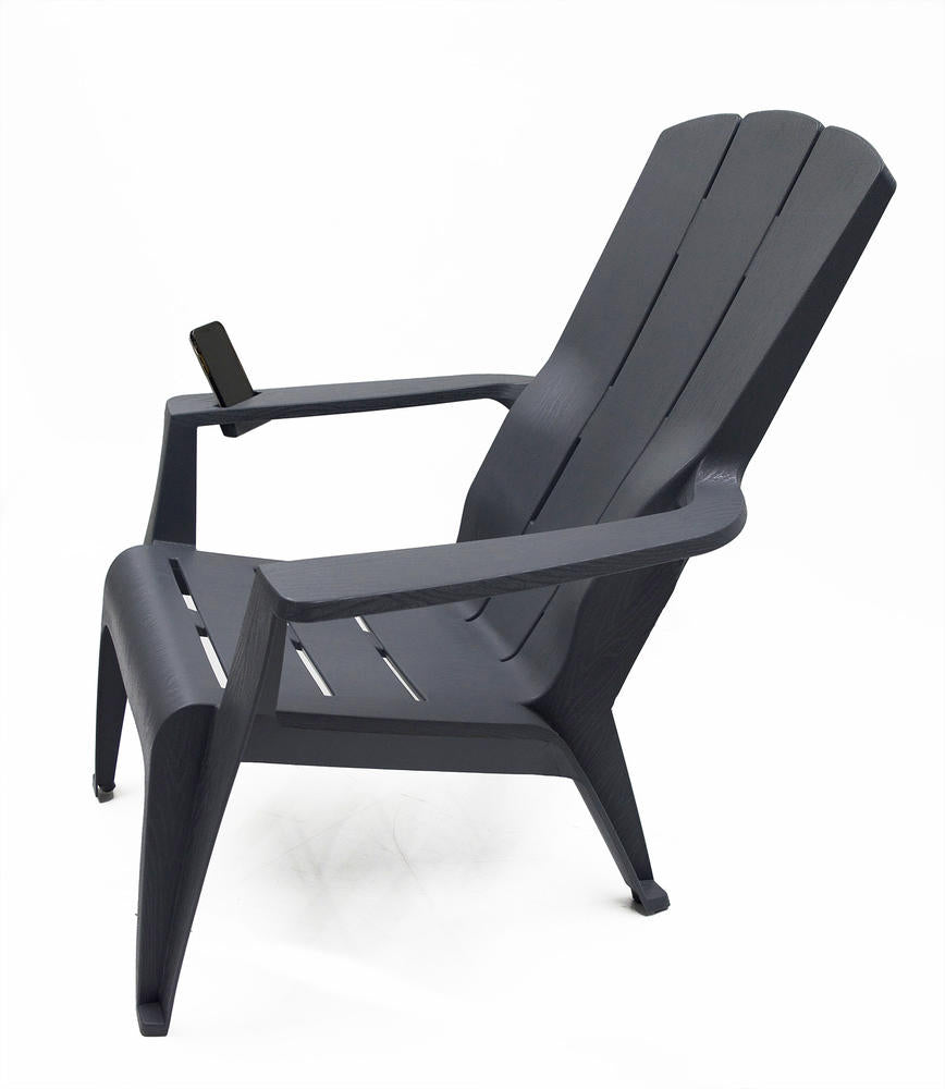 Gracious Living Gray Adirondack Chair – Classic Outdoor Patio Lounge Seating