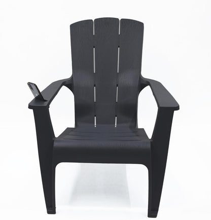 Gracious Living Gray Adirondack Chair – Classic Outdoor Patio Lounge Seating