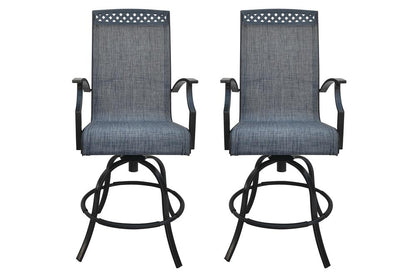 Backyard Creations® Laurel Ridge Black High Dining Swivel Patio Chair Set - 2 Pack
