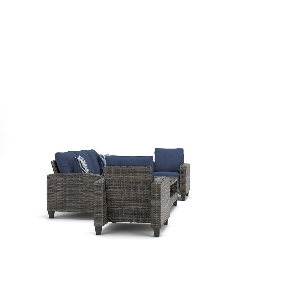 Ashley Cloverbrooke 4-Piece Wicker Patio Set – Outdoor Conversation Seating Furniture