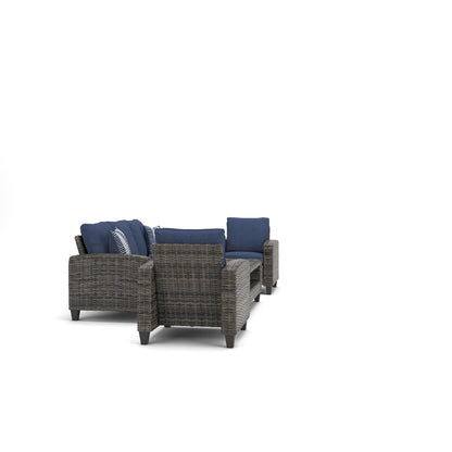Ashley Cloverbrooke 4-Piece Wicker Patio Set – Outdoor Conversation Seating Furniture