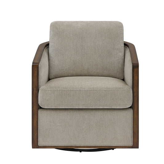 True Innovations® Kinnon Taupe Swivel Accent Chair