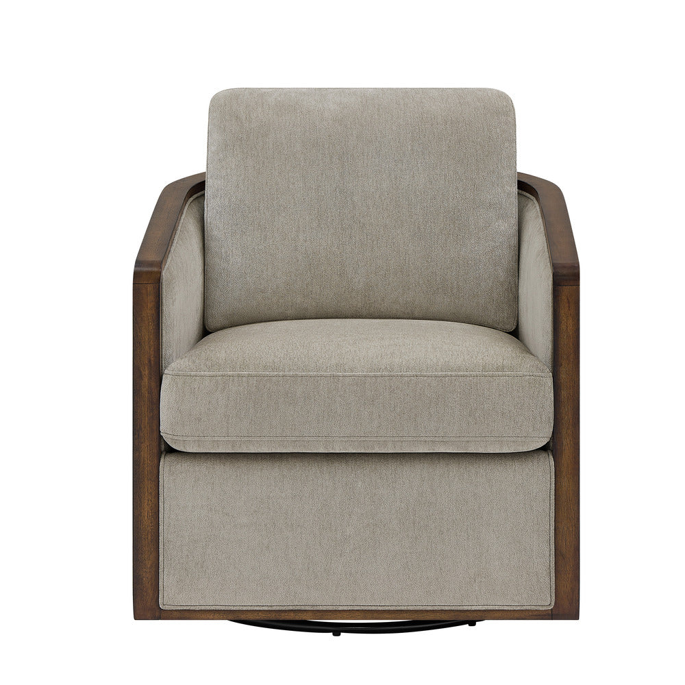 True Innovations® Kinnon Taupe Swivel Accent Chair