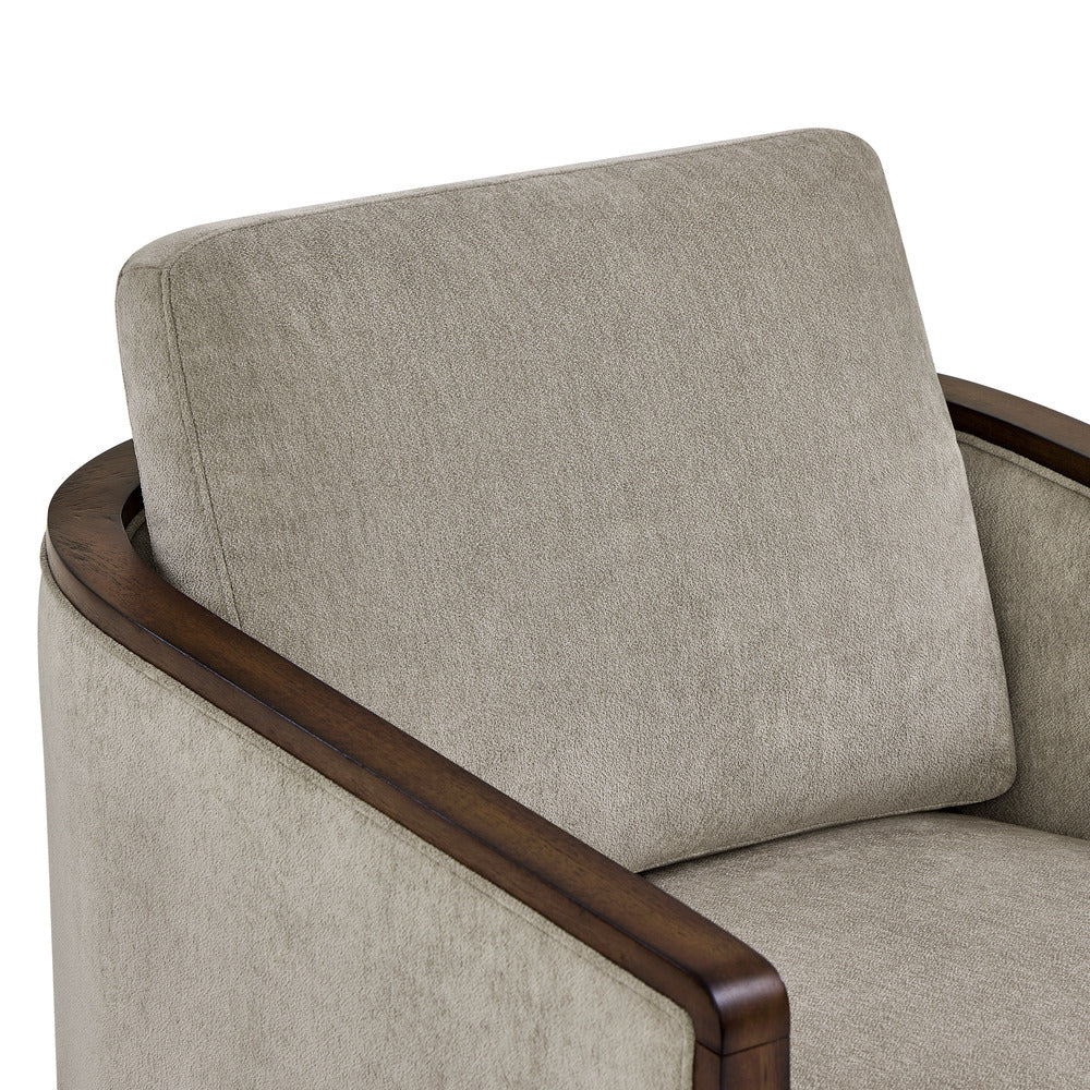 True Innovations® Kinnon Taupe Swivel Accent Chair