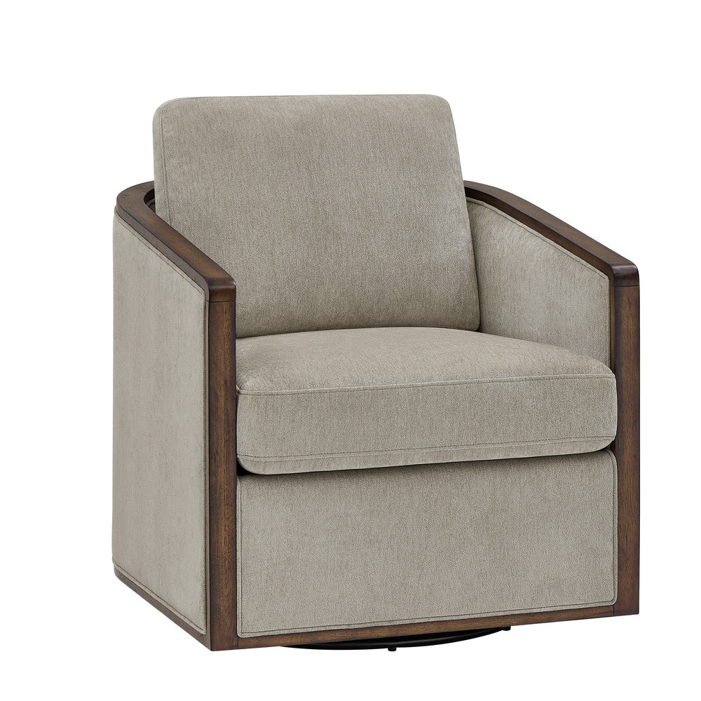 True Innovations® Kinnon Taupe Swivel Accent Chair