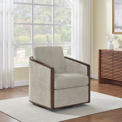 True Innovations® Kinnon Taupe Swivel Accent Chair