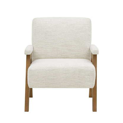 True Innovations® Callen Cream Accent Chair with Wood Trim