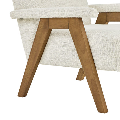 True Innovations® Callen Cream Accent Chair with Wood Trim