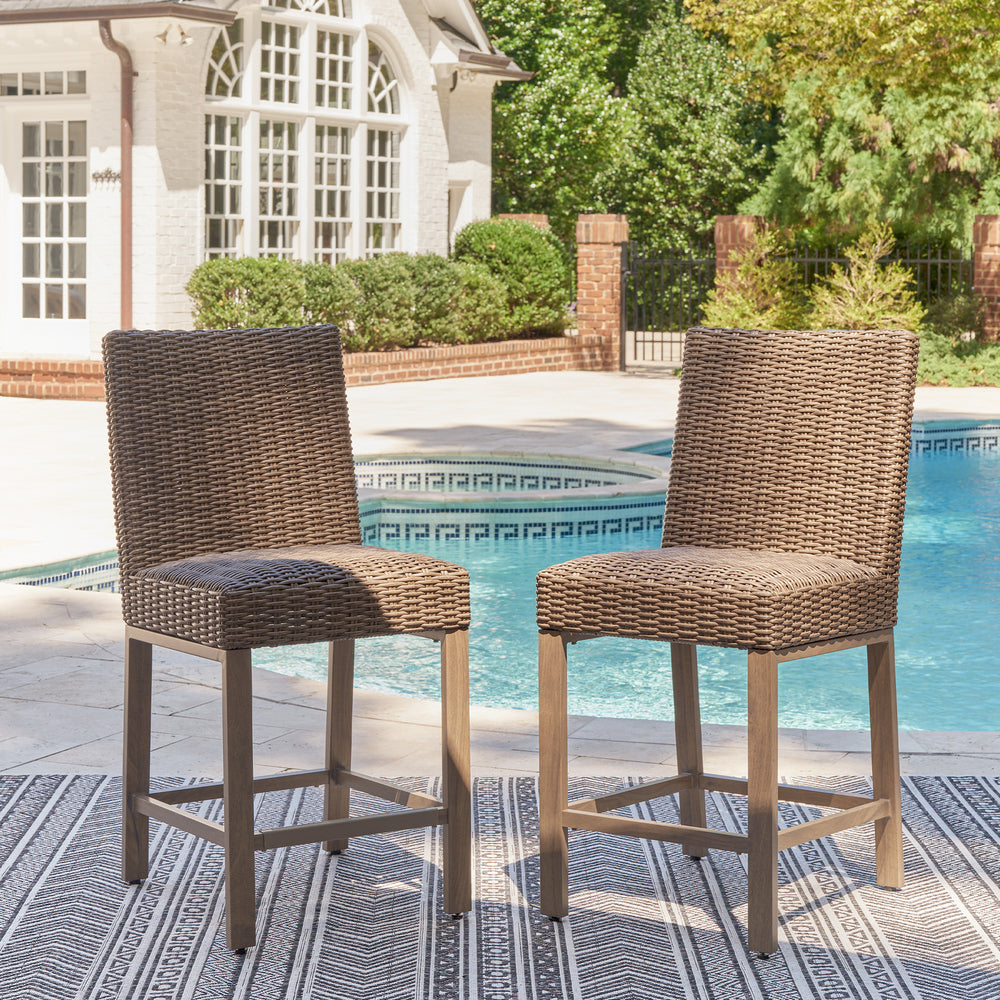 PreviousNext Signature Design® by Ashley® Azure Cove 5-Piece High Dining Fire Patio Set
