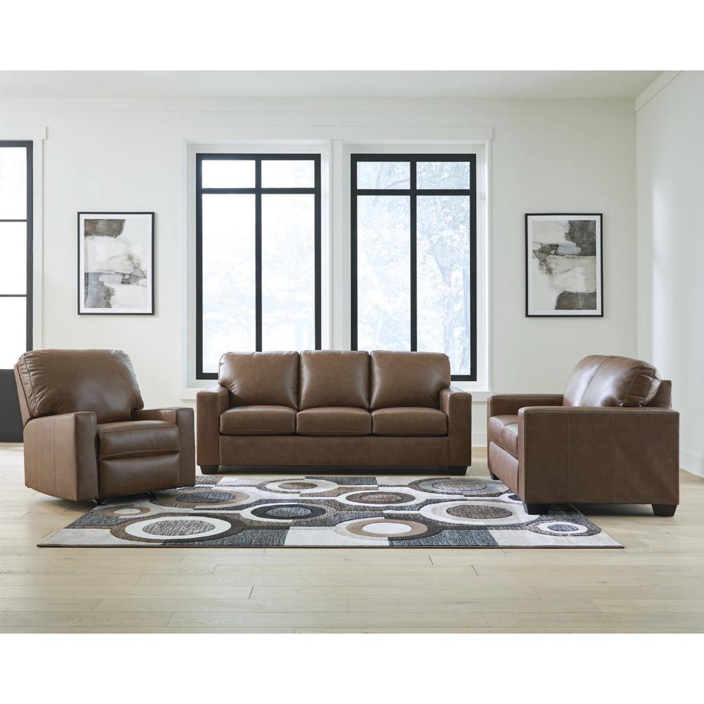 Ashley Beamer Genuine Leather Loveseat – Premium Living Room Sofa