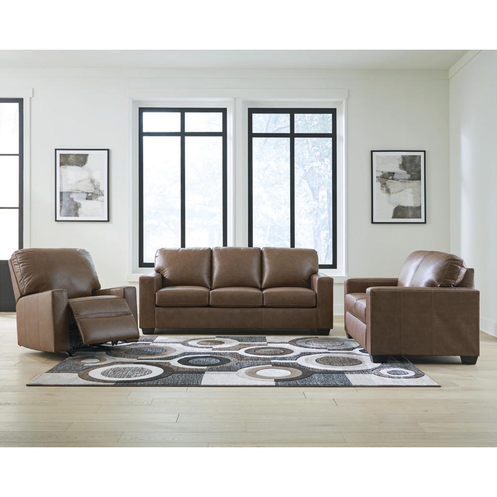Ashley Beamer Genuine Leather Loveseat – Premium Living Room Sofa
