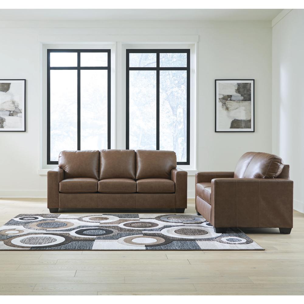 Ashley Beamer Genuine Leather Loveseat – Premium Living Room Sofa
