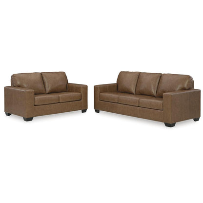 Ashley Beamer Genuine Leather Loveseat – Premium Living Room Sofa