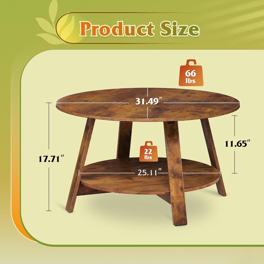 PreviousNext WLIVE Round Coffee Table