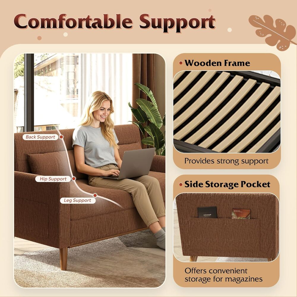WLIVE 62" Upholstered Loveseat