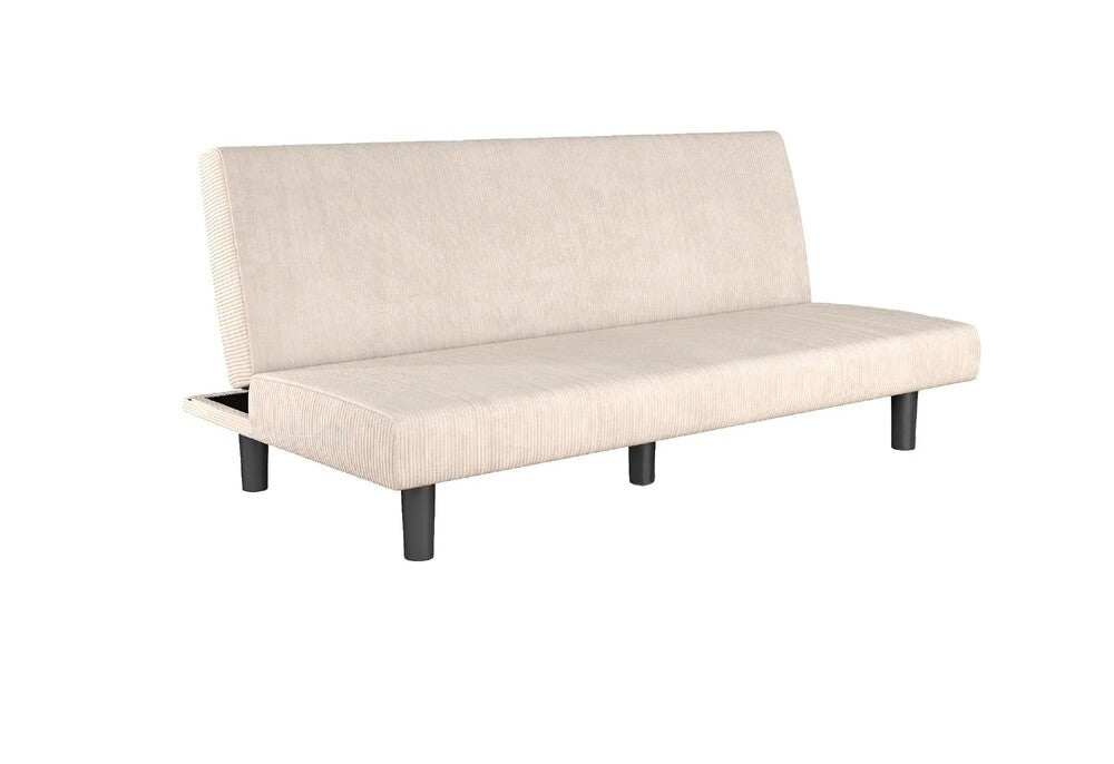 DHP DHP Kelra Armless Futon Sofa Bed – Mid-Century Corduroy Upholstery