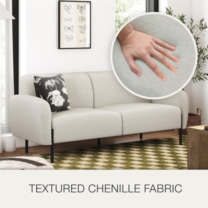 Mr. Kate Roxanne 73-1/2" Light Gray Chenille Sofa