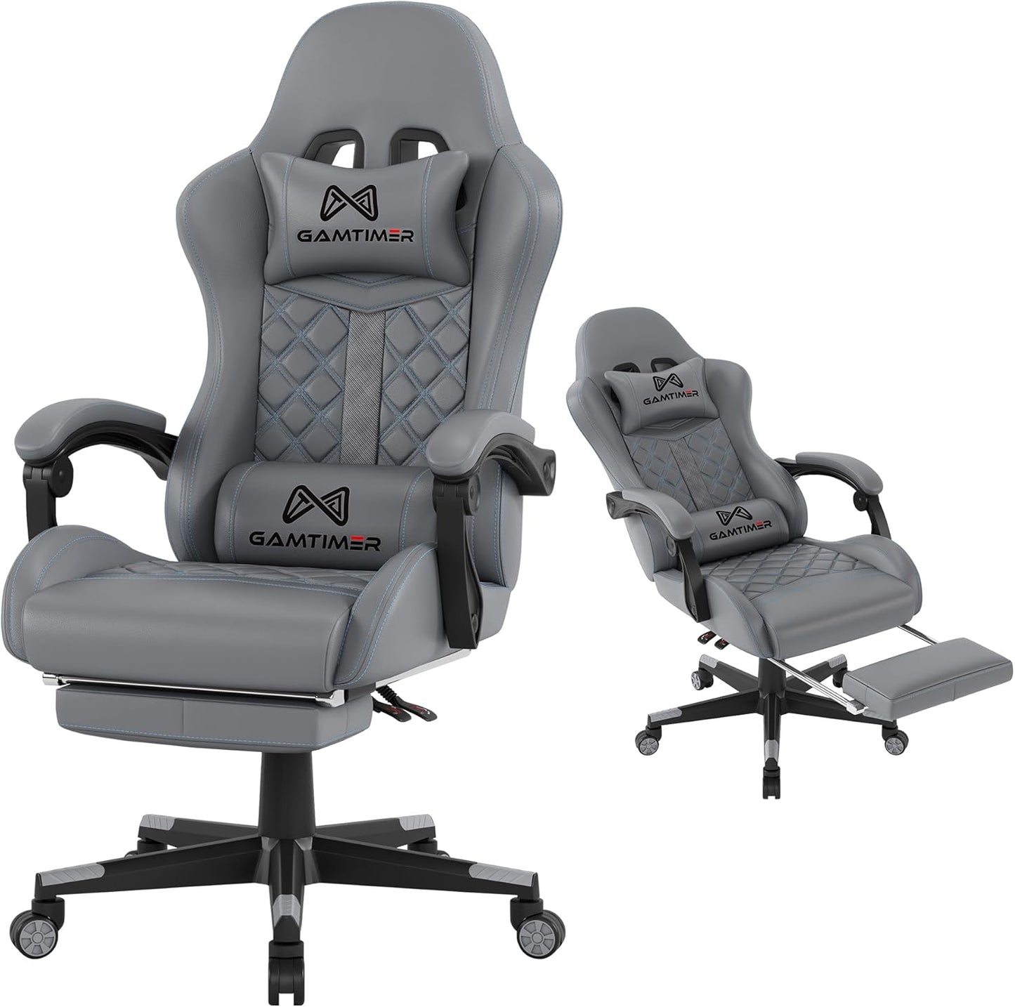 Gamtimer Heavy-Duty Gaming Chair – 400 lb Weight Capacity, Pocket Spring Seat, Reclining Ergonomic Design