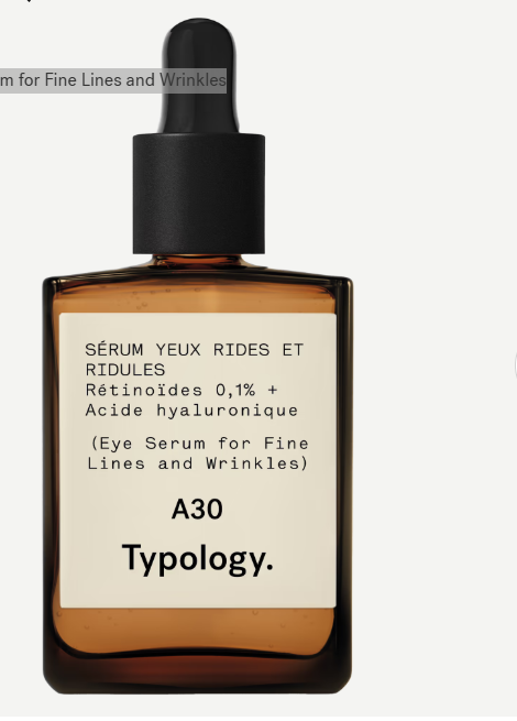Eye Serum for Fine Lines and Wrinkles A30 0.1% Retinoids + Hyaluronic Acid