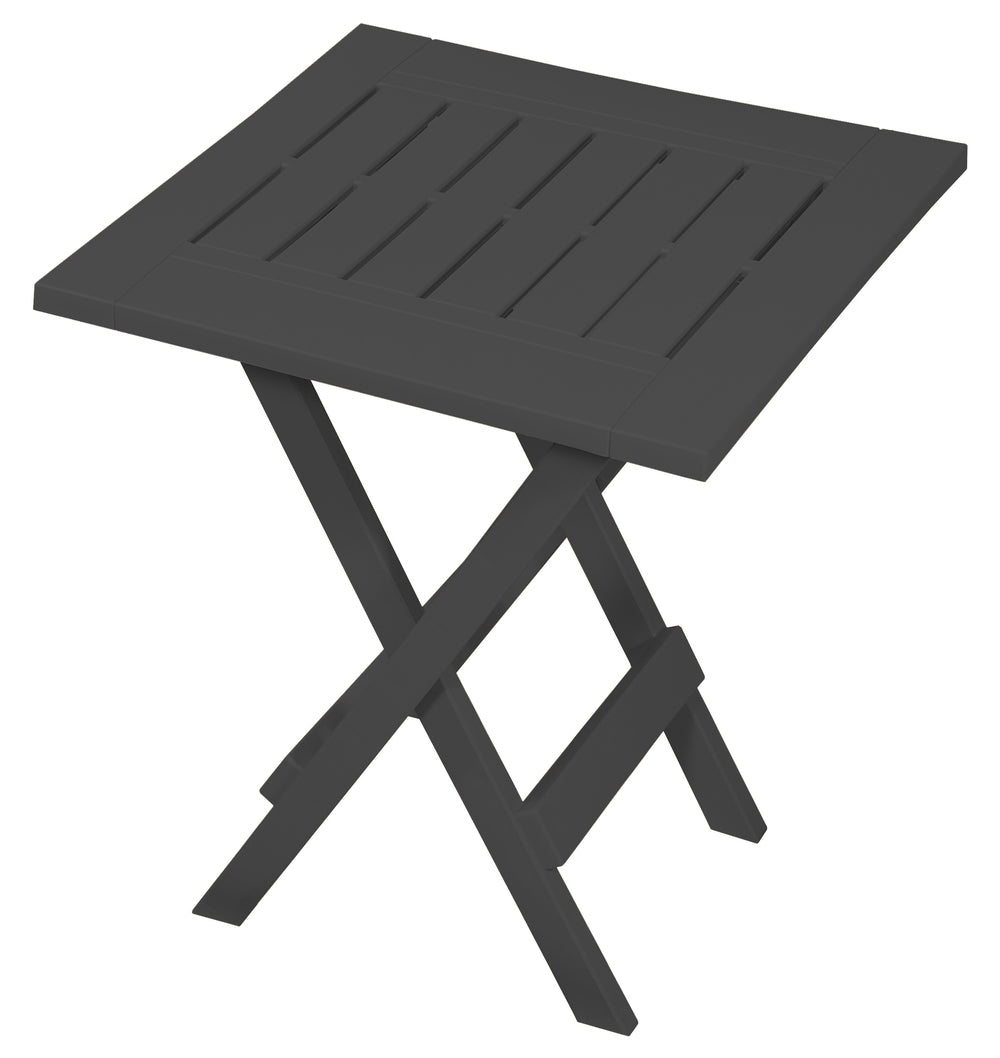 Gracious Living Square Folding Outdoor Table – Gray Portable Patio Side Table
