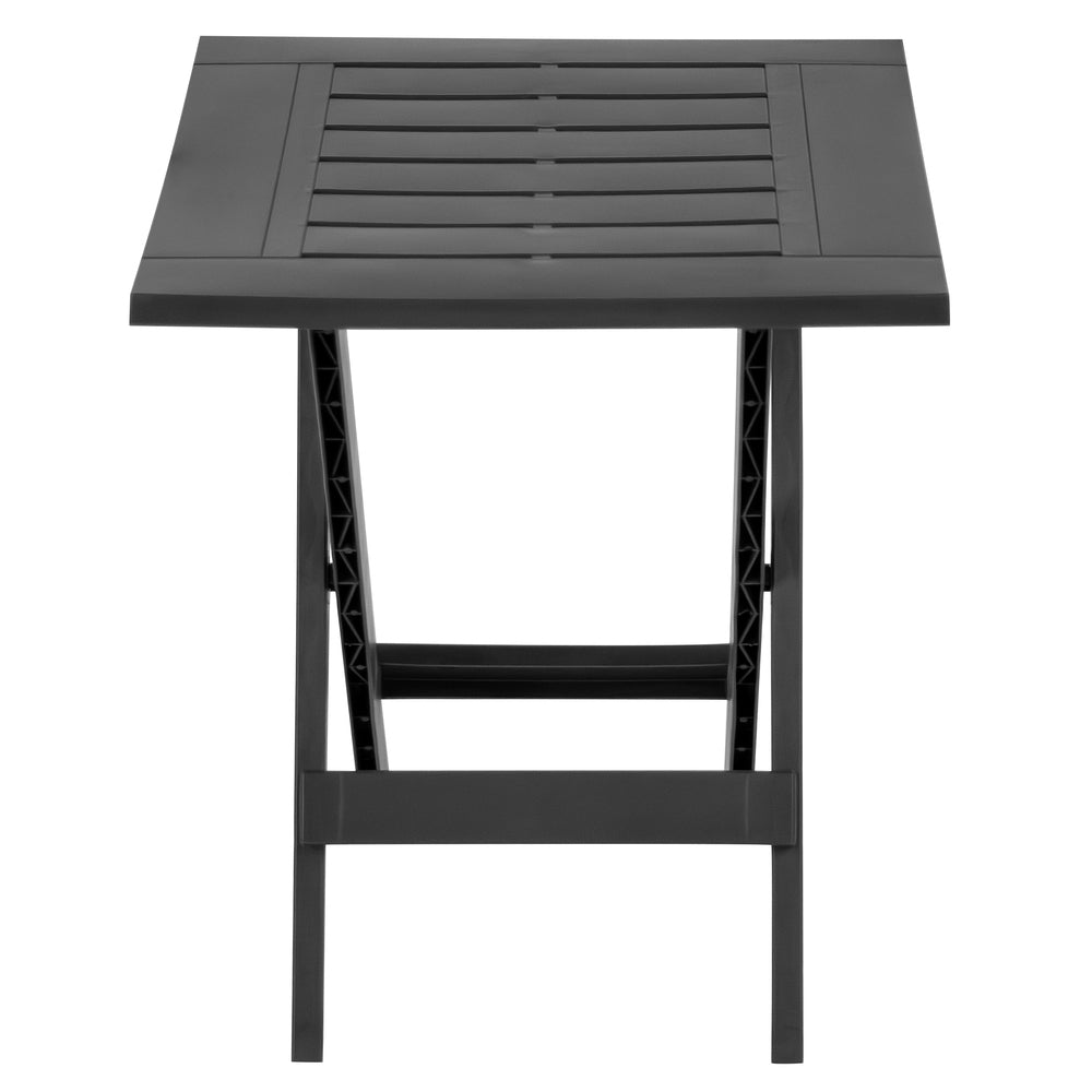 Gracious Living Square Folding Outdoor Table – Gray Portable Patio Side Table