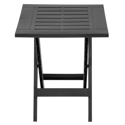 Gracious Living Square Folding Outdoor Table – Gray Portable Patio Side Table