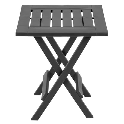 Gracious Living Square Folding Outdoor Table – Gray Portable Patio Side Table