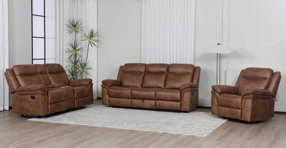 Luca Brown Glider Loveseat