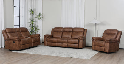 Luca Brown Glider Loveseat