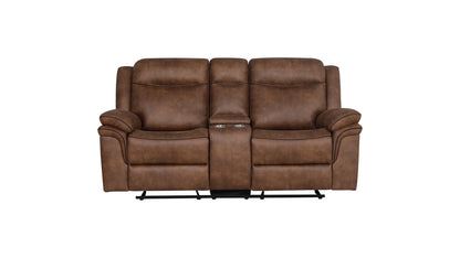 Luca Brown Glider Loveseat