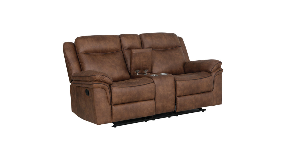 Luca Brown Glider Loveseat