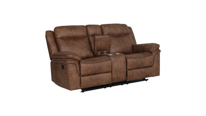 Luca Brown Glider Loveseat