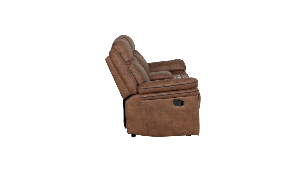 Luca Brown Glider Loveseat