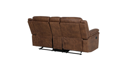 Luca Brown Glider Loveseat