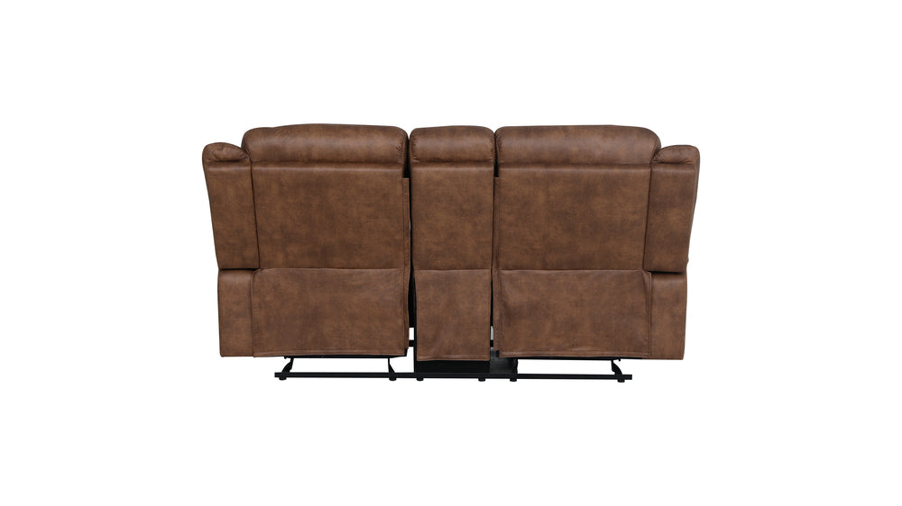 Luca Brown Glider Loveseat