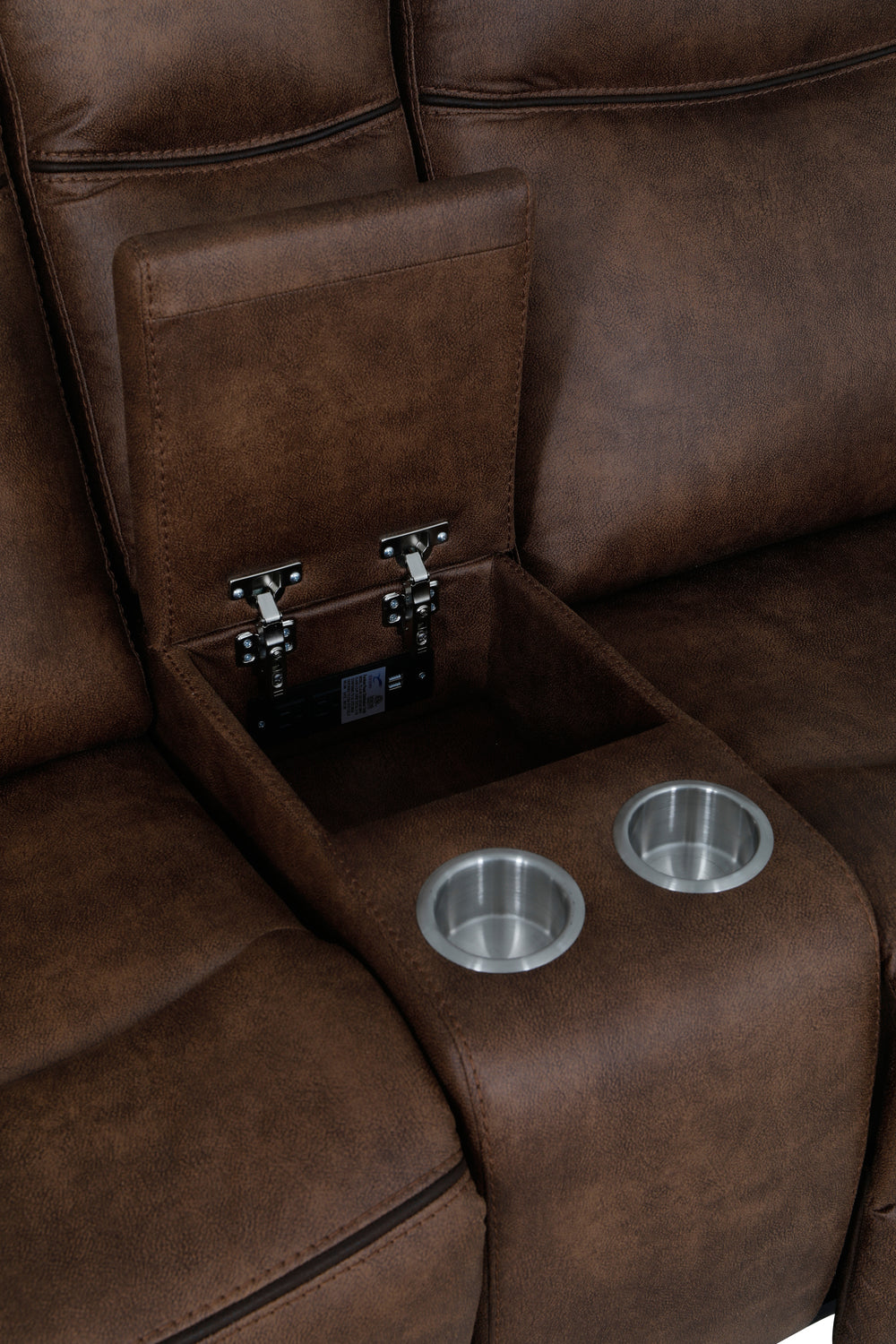 Luca Brown Glider Loveseat