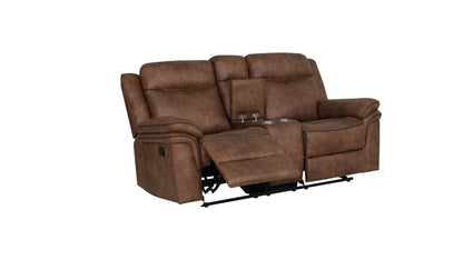 Luca Brown Glider Loveseat