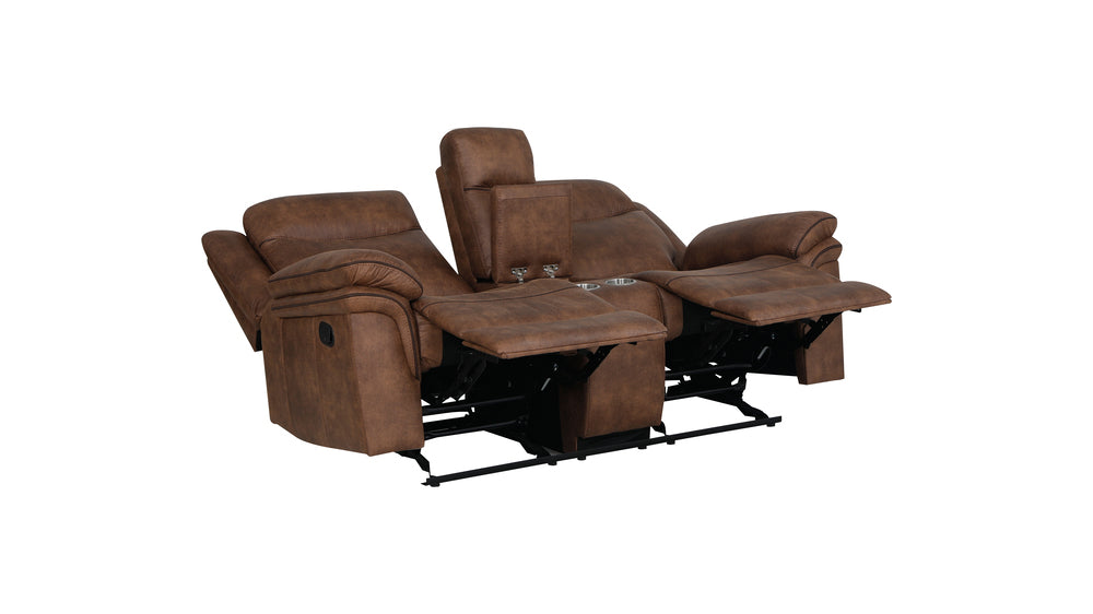 Luca Brown Glider Loveseat
