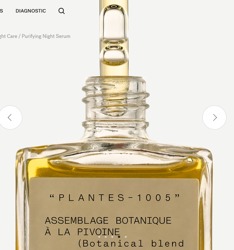 Purifying Night Serum P61 Botanical Blend with Peony