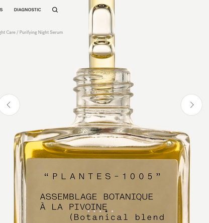 Purifying Night Serum P61 Botanical Blend with Peony