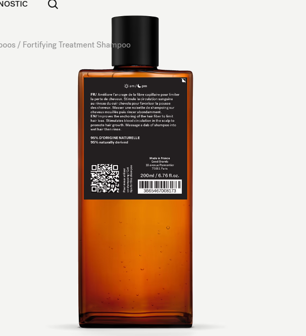 Fortifying Treatment Shampoo R13 1% Caffeine + Acety Tetrapeptide-3