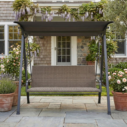 Backyard Creations® Deluxe Wicker Swing