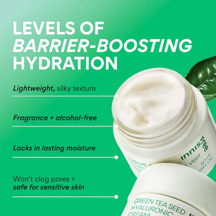 innisfree  Green Tea Seed Hyaluronic Acid Hydrating Cream